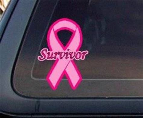 Breast Cancer Pink Ribbon Survivor Car Decal Sticker Etsy