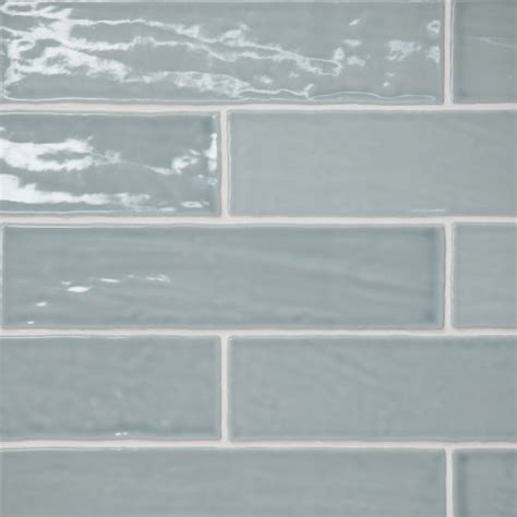 Marin X Ceramic Wall Tile In Misty Blue World Of Mosaics