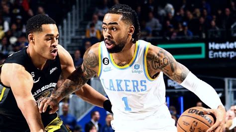 D Angelo Russell Lakers Debut Vs Warriors Nba Season Youtube