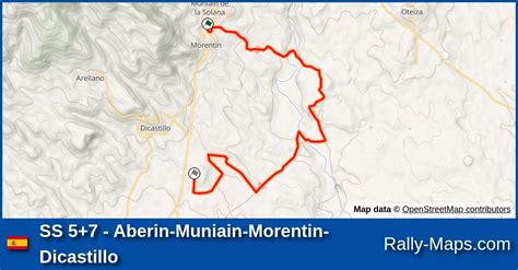 Ss Aberin Muniain Morentin Dicastillo Stage Map Rally De Tierra