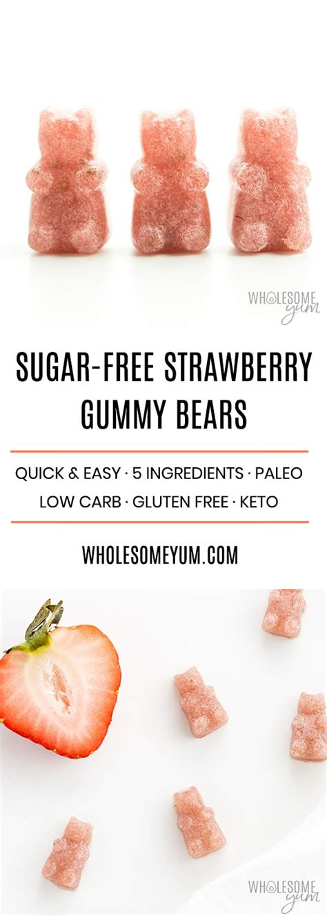 How To Make Pink Homemade Sugar-free Gummy Bears (Recipe)