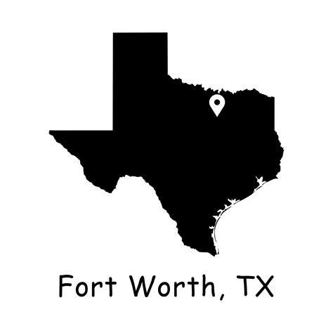 Fort Worth City on Texas State Map, Forth Worth TX Texas USA Map, Forth ...