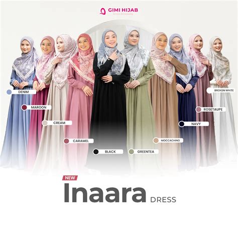 Jual Gimi Hijab Inaara Dress Premium Shopee Indonesia