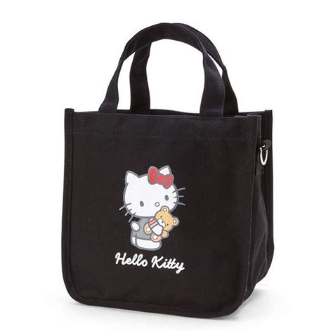 Сумка шоппер с ручками, через плечо, чёрного цвета Hello Kitty / Хелло ...