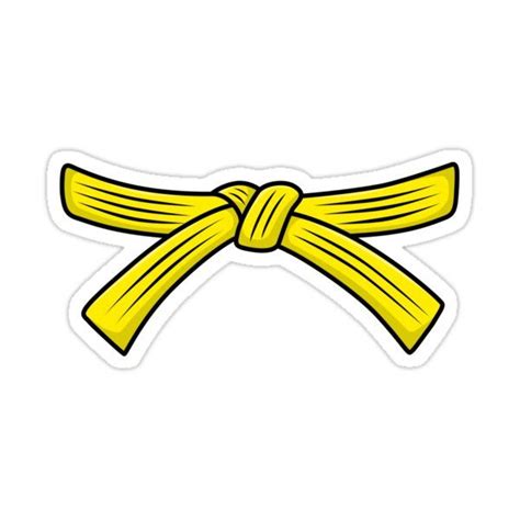 Karate Belt Yellow Belt Degree Kyu Karate Student Sticker For Sale