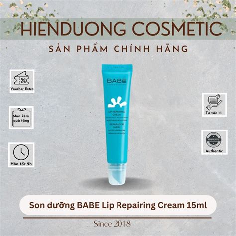 Son dưỡng môi Babe Lip Repairing Cream tuýp ml hàng công ty Son dưỡng ẩm giúp môi mềm mại