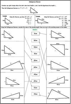 Pythagorean Theorem Worksheet Mixed Questions Worksheets Library