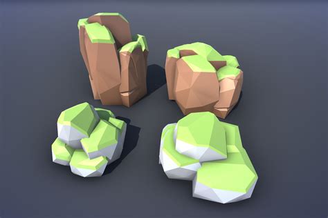 Artstation Free Low Poly Nature Forest Game Assets