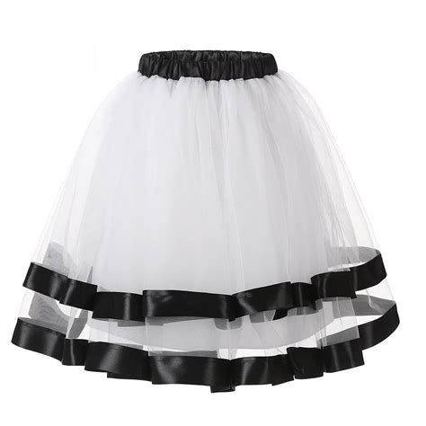 AMDWOV Leather Skirt Women Petticoat Underskirt Princess Skirt Hippy