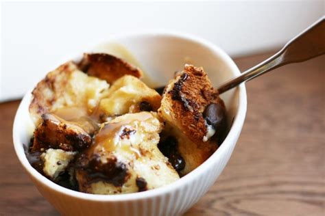 Challah Bread Pudding With Chocolate And Caramel Sauce