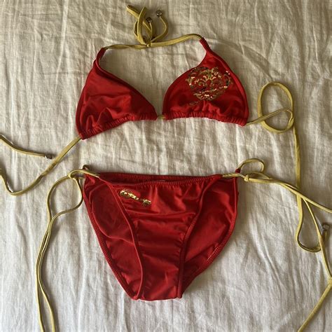 Vintage Venus Bikini Gold Heart Details In Used Depop