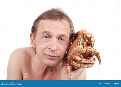Man And Crab Stock Photos Image 22437753