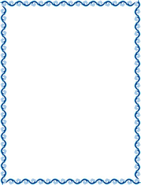 Download Border Blue Outline Border Design Simple Full Size Png