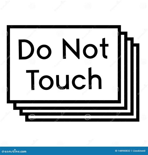Do Not Touch Stamp On White Background Stock Vector Illustration Of