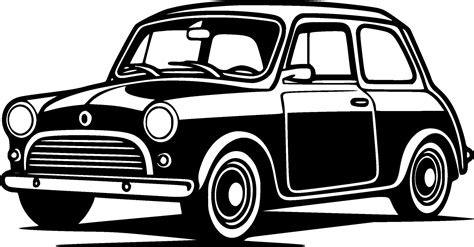 Car, Black and White Vector illustration 30764472 Vector Art at Vecteezy