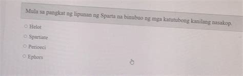 Mula Sa Pangkat Ng Lipunan Ng Sparta Na Binubuo Ng Mga Katutubong