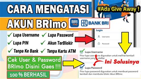 Cara Mengatasi Lupa Username Lupa Password Lupa Pin Akun Brimo