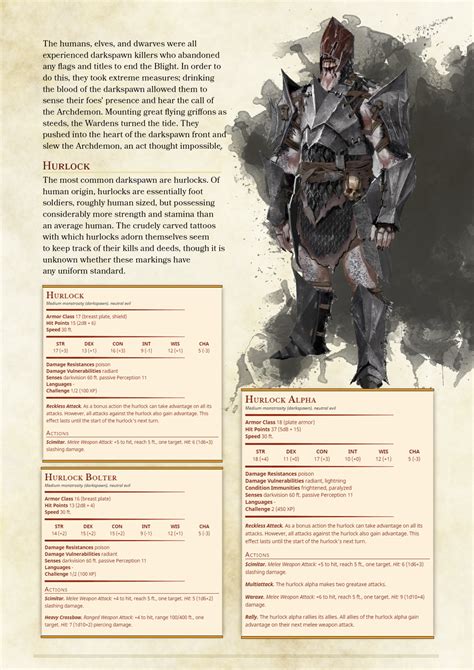 Dnd 5e Homebrew — Dragon Age Darkspawn By Zuroyuso Dnd Dragons Dnd