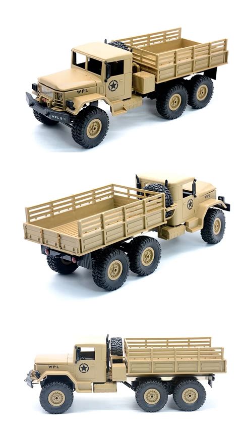 2.4g 1/16 Scale Rc Military Truck 6x6 Rtr U.s M35 Army Crawler Cars With Led Lights For Sale ...