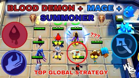 BLOOD DEMON SUMMONER MAGE SYNERGY BUILD MAGIC CHESS BEST STRATEGY