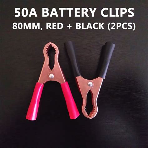 A A Red Black Mm Copper Coated Car Alligator Clips Battery