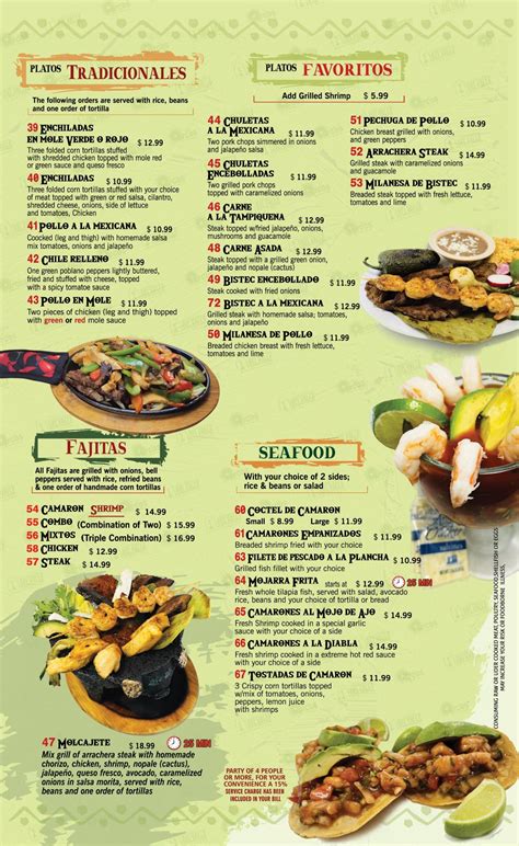 Menus Delvalle Mexican Restaurant And Grill