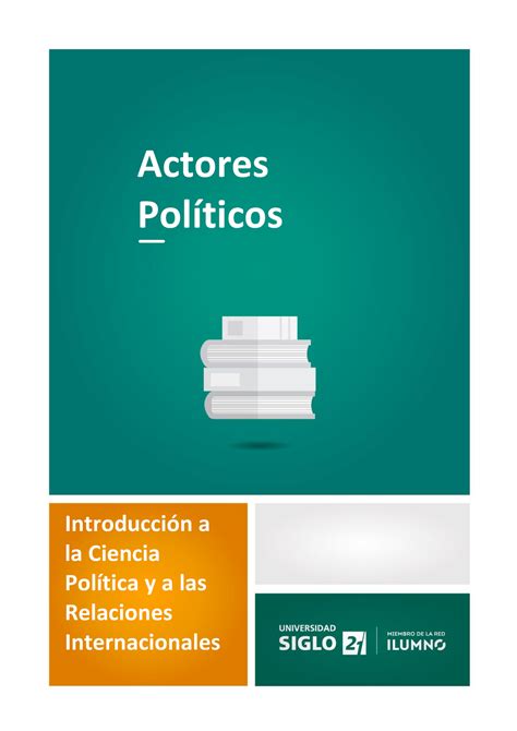 I Concepto 4 Actores Políticos Actores Políticos Introducción A La Ciencia Política Y A Las