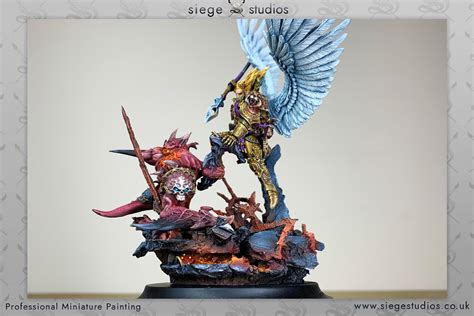 Sanguinius, Primarch of the Blood Angels (w/ diorama base) from Forge World : minipainting