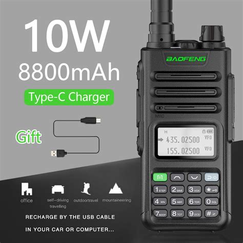 Free Headset Baofeng Uv Pro V W Type C Walkie Talkie Bf Dual