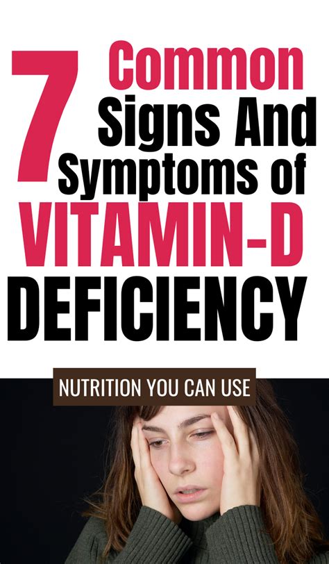 Signs And Symptoms Of Vitamin D Deficiency