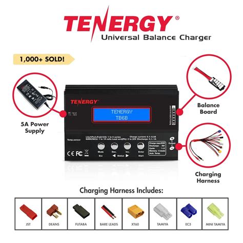 Tenergy Tb6b 1s 6s Balance Charger For Nimhnicdli Poli Fe Packs