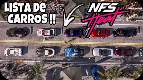 Need For Speed Heat TODOS Os CARROS Do Trailer YouTube