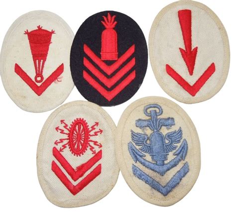 Wwii German Navy Kriegsmarine Rate Rank Patches Lot 5 2 In