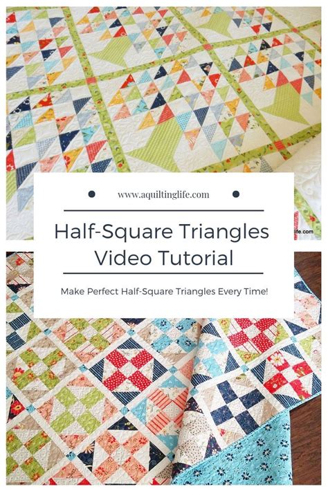 Half Square Triangles Video Tutorial A Quilting Life Half Square