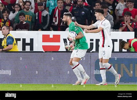 Genoa Italy Th Oct Olivier Giroud Of Ac Milan Celebrates The