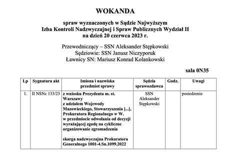 Robert B Kiewicz On Twitter Czekamy Dzi Rotymn Na Orzeczenie S Du