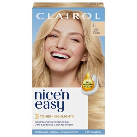 Clairol Nice'n Easy Permanent Hair Color 11 Ultra Light Blonde, 1 ct - Kroger