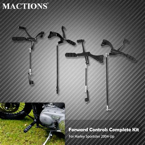 Motorcycle Forward Controls Complete Kit Foot Pegs Levers Linkages Set