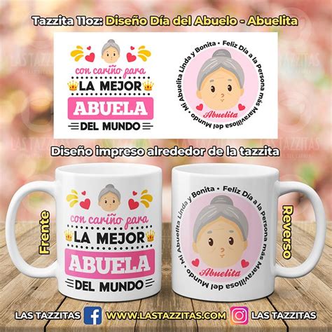 Taza 11 Onzas La Mejor Abuela Del Mundo Dia Del Abuelo Regalos