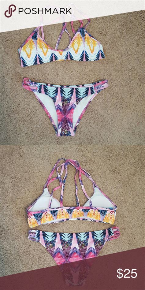 Nwt Colorful Tribal Print Bikini Tribal Print Bikini Colorful Tribal Bikinis