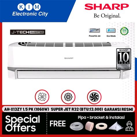 Jual Ac Sharp Inverter 2 Pk Ah X18zy 2 Pk 1640w J Tech Inverter Super