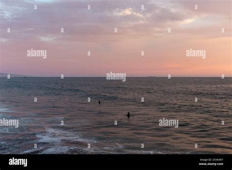 Sunset at the beach in California Stock Photo - Alamy