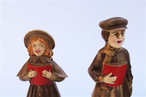 Victorian style Christmas carolers figurines family vintage Japan, 60s ...