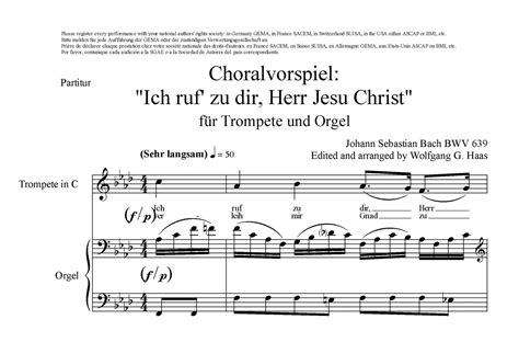 Johann Sebastian Bach Ich Ruf Zu Dir Herr Jesu Christ