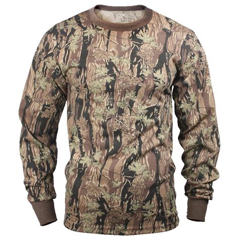 Mens Long Sleeve Camo T Shirt