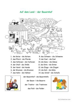 Bauernhof Deutsch Daf Arbeitsbl Tter Pdf Doc