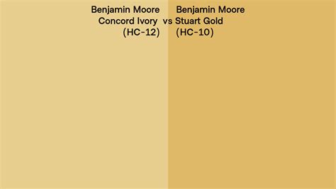 Benjamin Moore Concord Ivory Vs Stuart Gold Side By Side Comparison