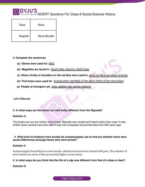 NCERT Solutions For Class 6 History Social Science Chapter 4 What Books