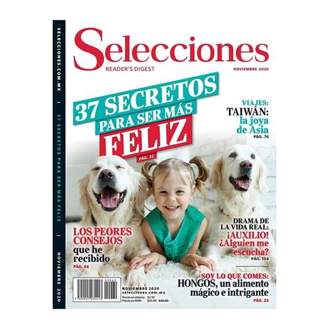 Revista Selecciones Noviembre Pieza Walmart