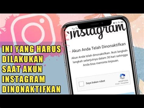 Cara Mengatasi Akun Instagram Yang Dinonaktifkan Youtube